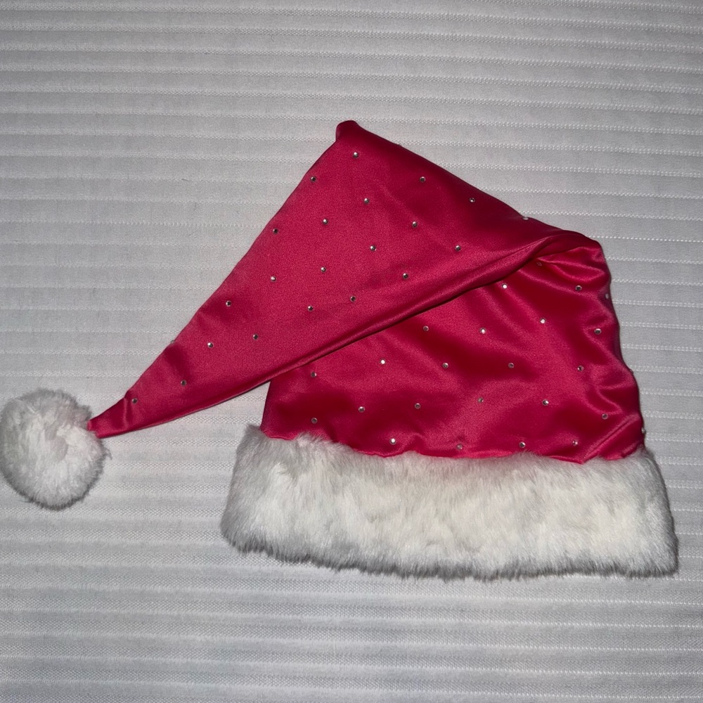 Victoria’s Secret Pink Santa Hat with White Fur Trim